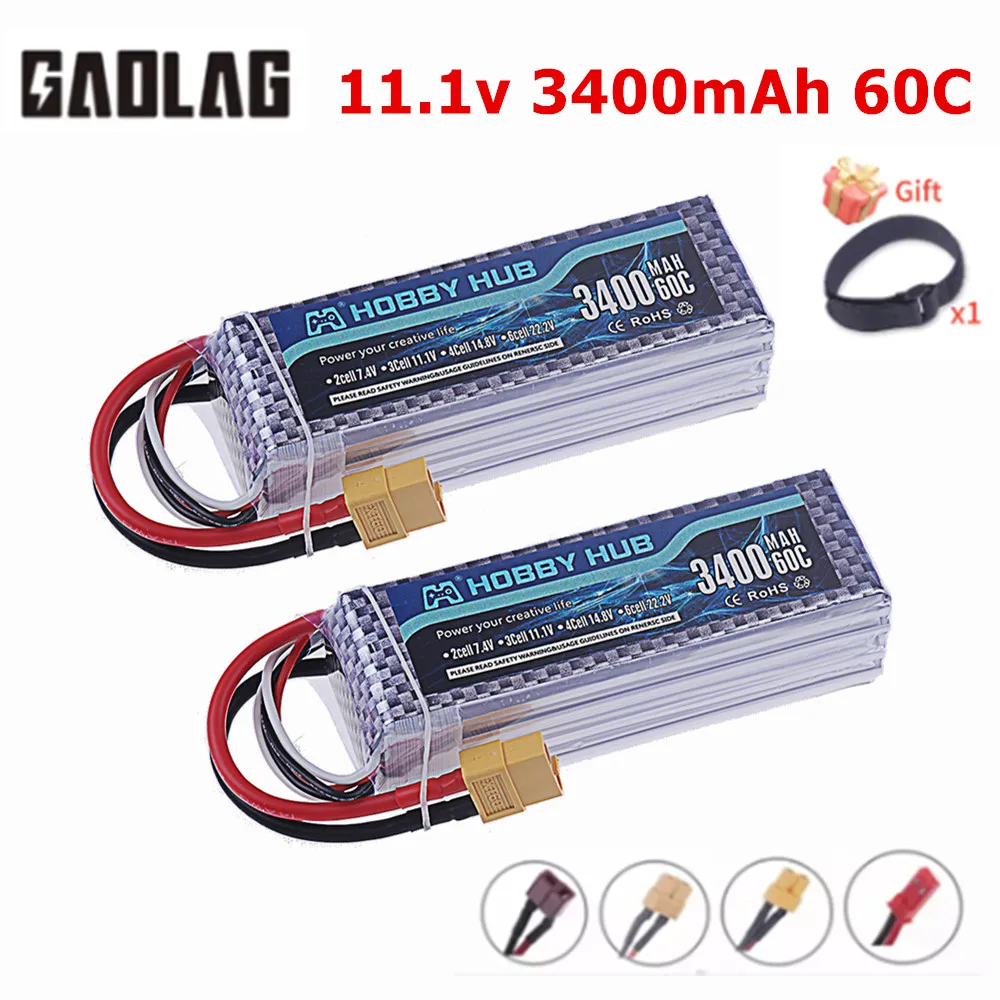 Drone Rc Truck - Batterie Lipo 3S 11.1V 3400mAh 60C