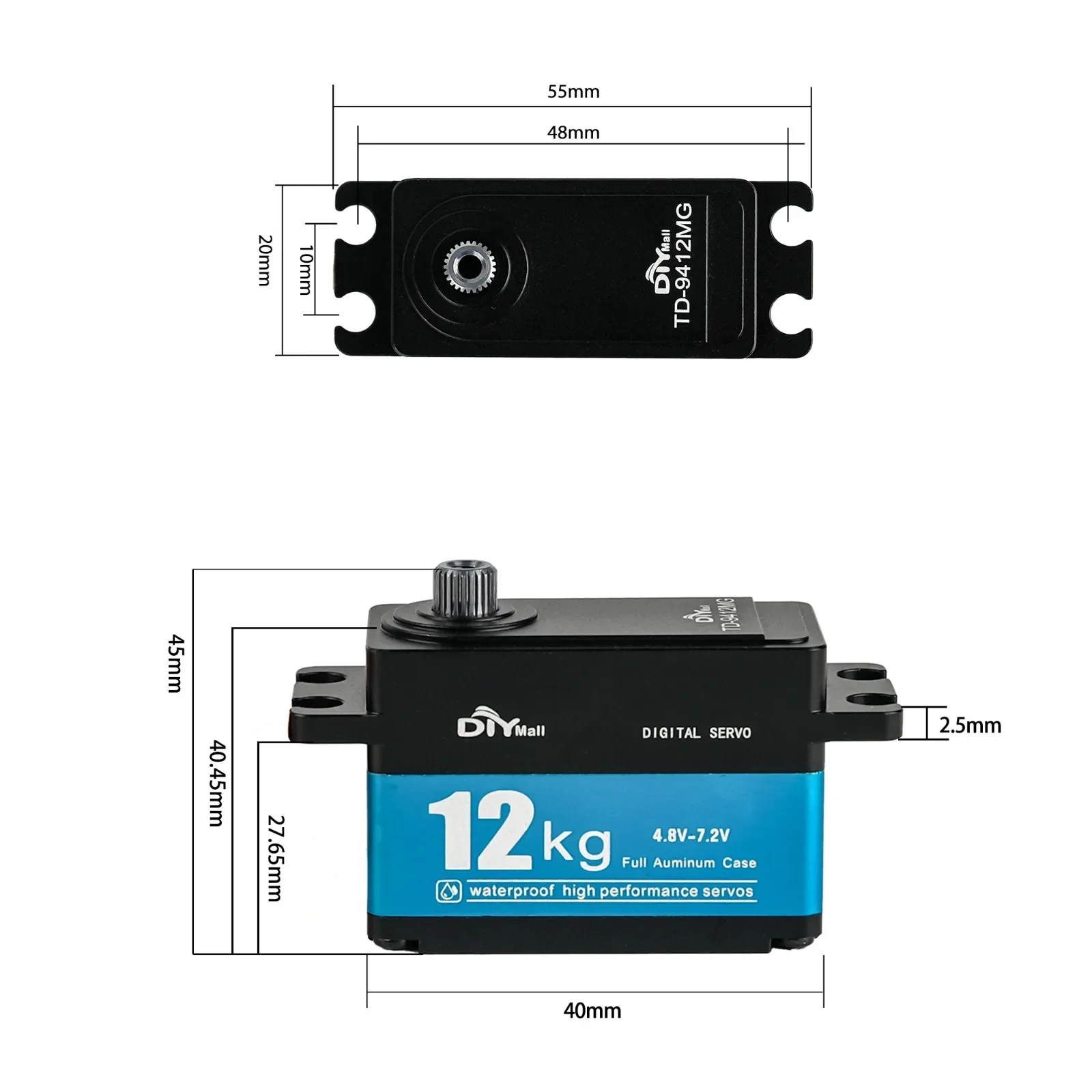 12KG TD-9412MG Couple ÉWerFull - Rc Car Servo avis et prix