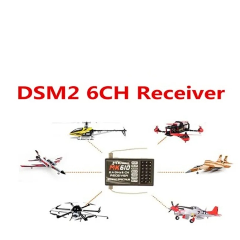 DSM2 MK610 AR6100 2.4G 6CH RC  - Drone Rc Battery avis et prix