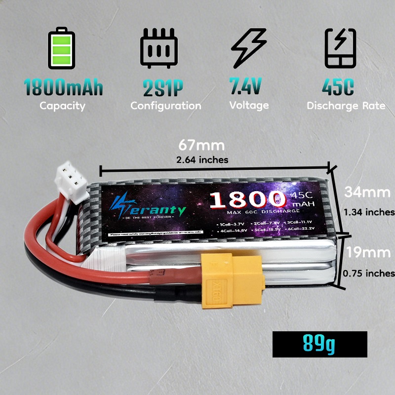 Batterie Lipo TERANTY 2S 3S 4S - Drone Rc Truck avis et prix