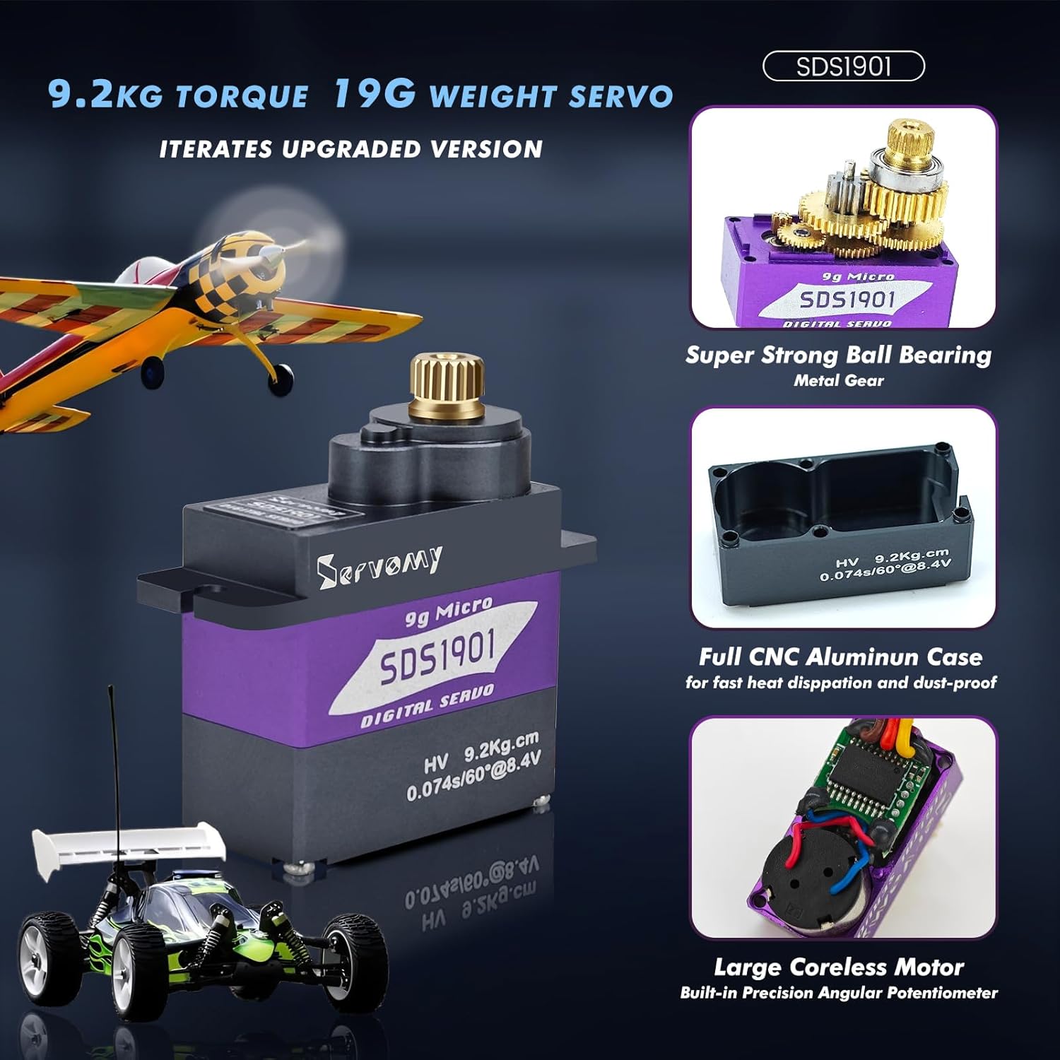 SERVOMY-SDS1901 numérique 9G M - Rc Car Servo avis et prix